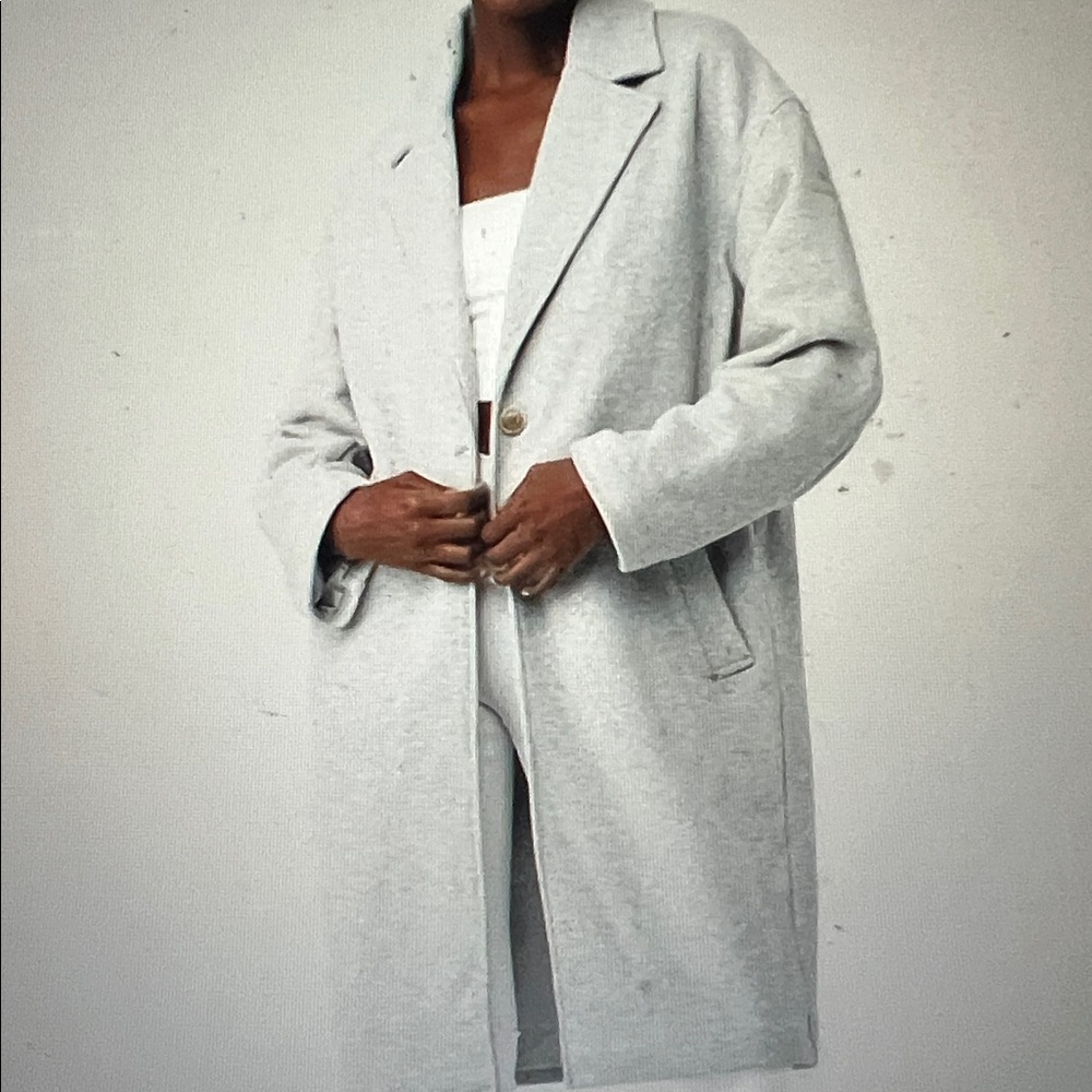 ALO yoga Vip blazer trench coat Heather gray NEW without tags xs